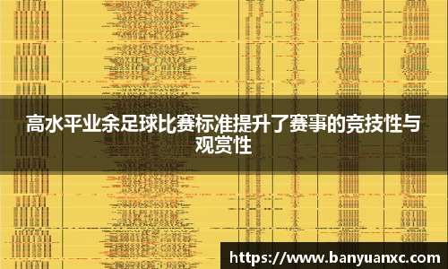 高水平业余足球比赛标准提升了赛事的竞技性与观赏性