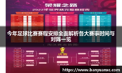 今年足球比赛赛程安排全面解析各大赛事时间与对阵一览